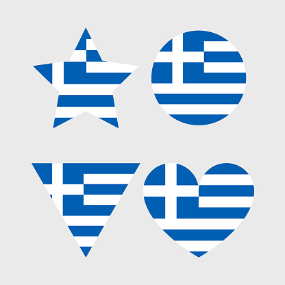 istock Greece flag vector icons set of illustrations 1538319263
