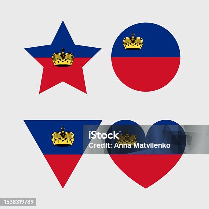 istock Liechtenstein flag vector icons set of illustrations 1538319789