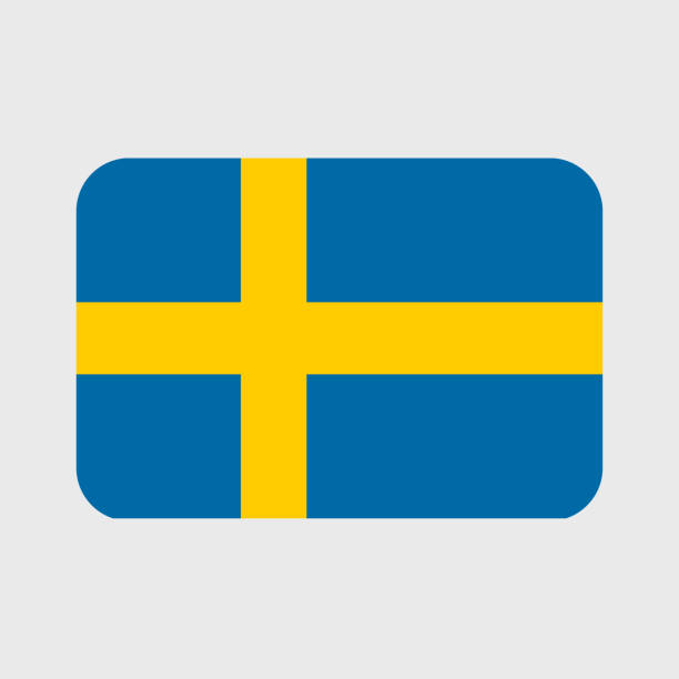 schweden-flaggen-vektor-ikonen-satz von illustrationen - stockholm sweden flag swedish culture stock-grafiken, -clipart, -cartoons und -symbole