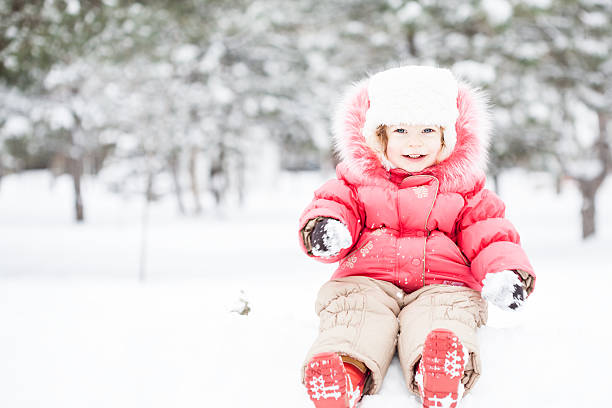 istock Happy child in winter park 153832279