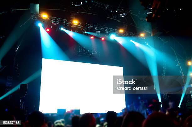 Rock Concert White Screen Isolated Stock Photo - Download Image Now