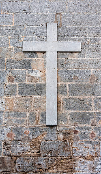 istock Crucifix of stone 153838490
