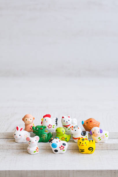 istock Japanese zodiac. Twelve zodiac figurines. 1538465210