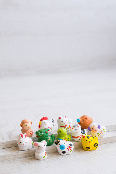 istock Japanese zodiac. Twelve zodiac figurines. 1538465220