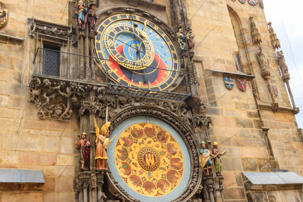 istock Prague astronomical clock or Prague Orloj is a medieval astronomical clock attached to the Old Town Hall in Prague, Czech Republic 1538498405