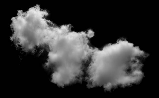 istock White cloud isolated on black background,Textured smoke,brush effect 1538538393