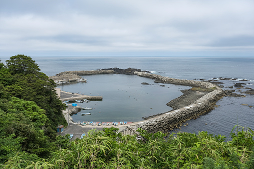 Osu Port with a heart-shaped breakwater