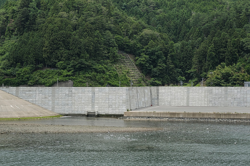 Sanriku coastline where tsunami revetment construction was carried out