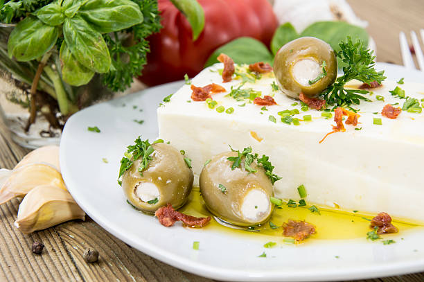 istock Feta Cheese with Olives and oil 153855131