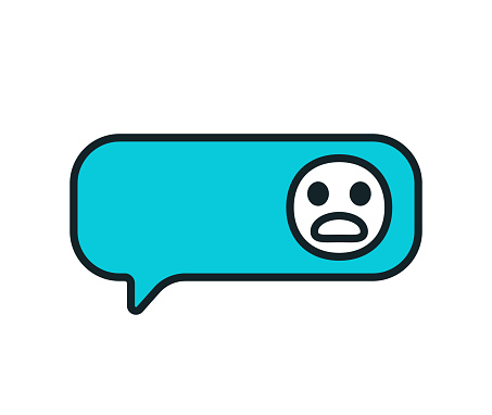 istock Speech bubble with emoticon reaction 1538560160