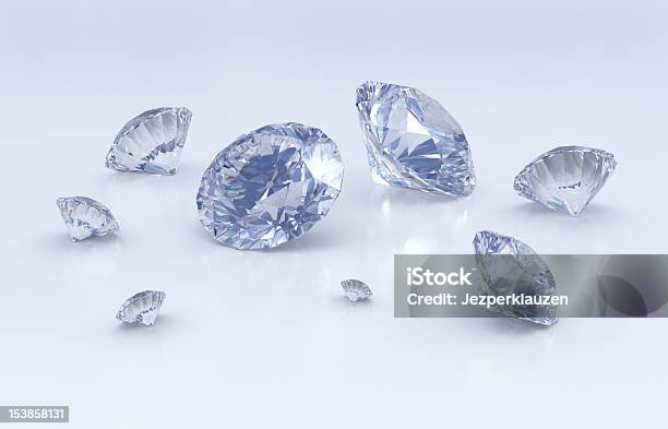 Foto de Diamantes e mais fotos de stock de Azul - Azul, Criação Digital, Cristal