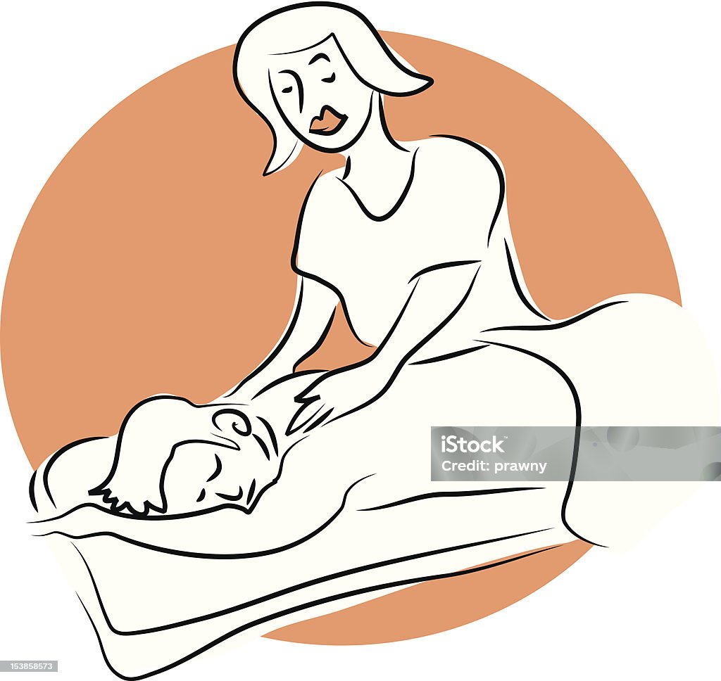 Massage - Lizenzfrei Alternative Behandlungsmethode Vektorgrafik