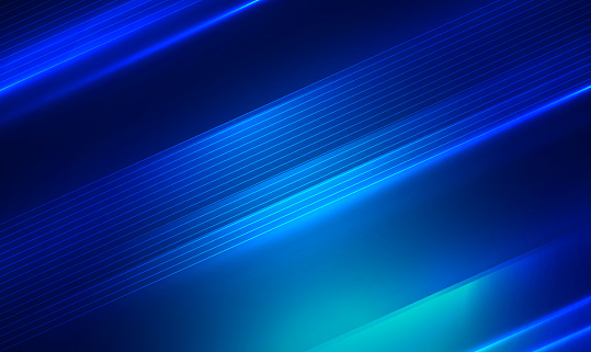 Abstract futuristic background with lines and glowing light effect. Shiny moving diagonal lines on a dark blue technology background. Luxurious Brand Royal High Standard Award Background. Vector EPS10