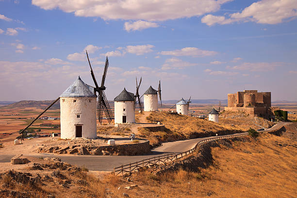 istock Windmills and castle of Consuegra. Spain 153858789