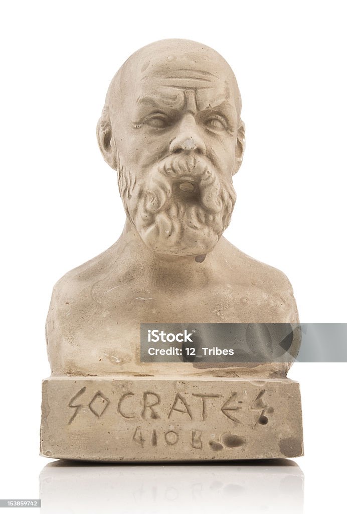 Programa SÓCRATES Estátua - Foto de stock de Antigo royalty-free