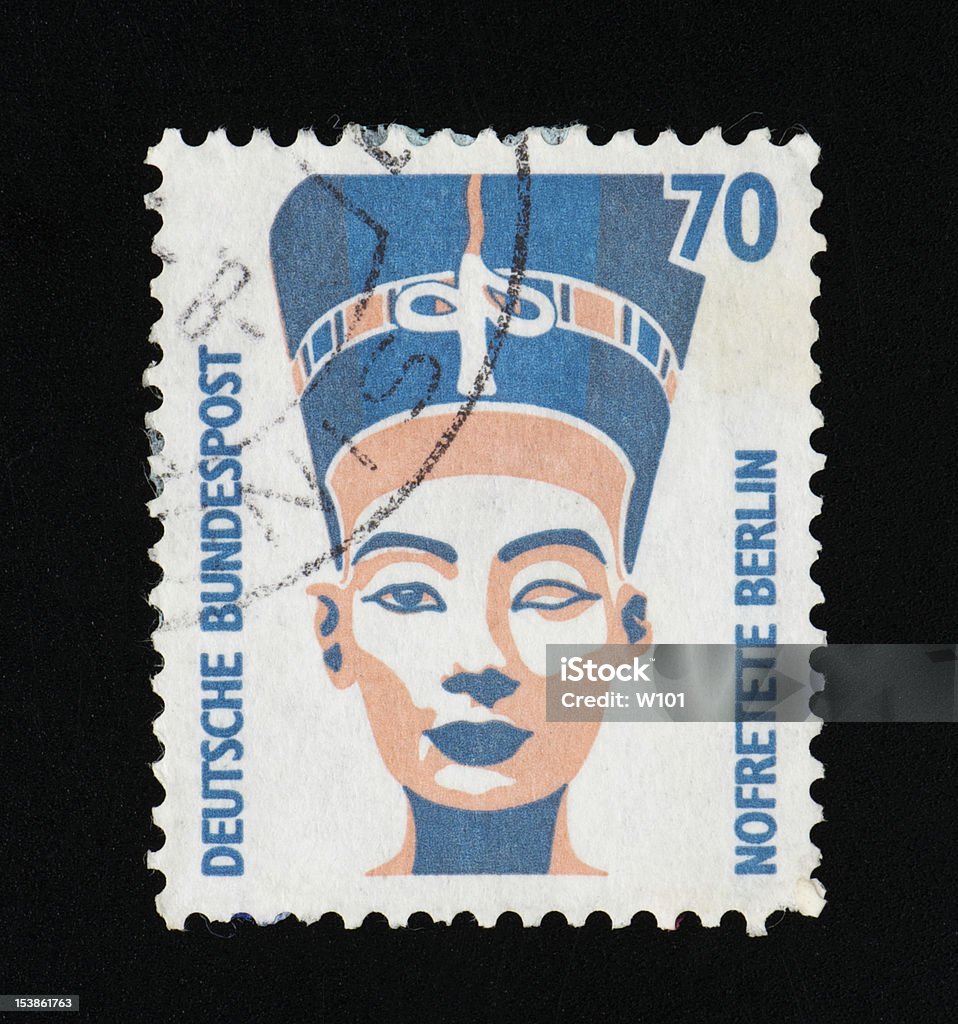 Francobollo tedesco - Foto stock royalty-free di Nefertiti