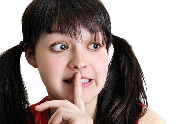 istock young woman gesturing shushing 153862261