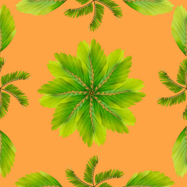 tropical exotic plant leaf,seamless background for textile and fabric design