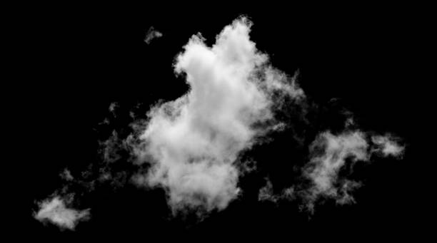 istock White cloud isolated on black background,Textured smoke,brush effect 1538637037