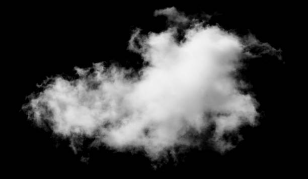 istock White cloud isolated on black background,Textured smoke,brush effect 1538638073