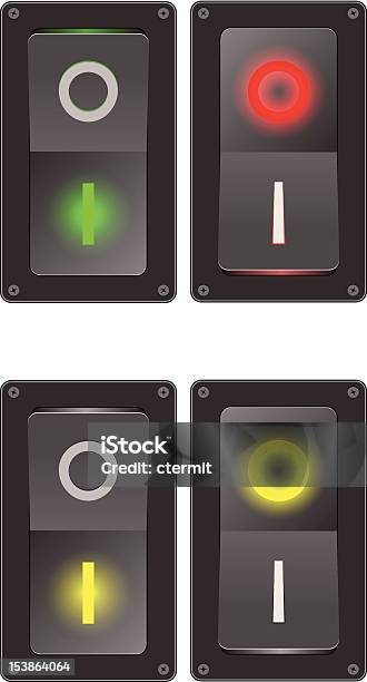 Beleuchtung An Aus Stock Vektor Art und mehr Bilder von Grün - Grün, LED-Leuchtmittel, Rot