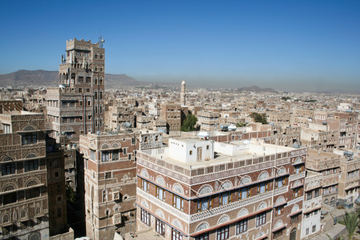 Sanaa is the capital of Yemen. The old city of Sanaa has a distinctive visual character due its unique architectural characteristics.