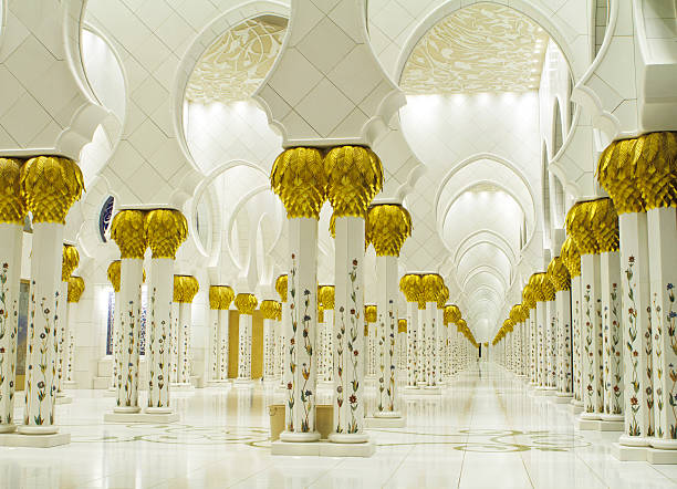 Reflection of the pillars of the grand Mosque