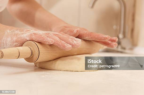 Rolling Dough Stock Photo - Download Image Now - Adult, Baked Pastry Item, Baker - Occupation