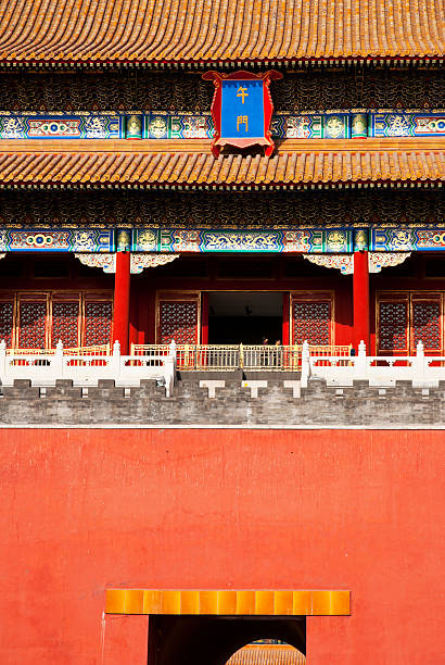 Praça Tiananmen, Beijing,, China-Portão da Paz Celestial. - foto de acervo