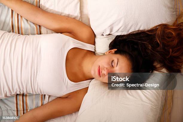 Relaxing On The Bed Stock Photo - Download Image Now - Adult, Beautiful People, Beautiful Woman