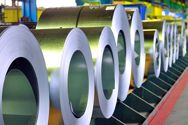 istock rolls of zinc steel sheet 153868236