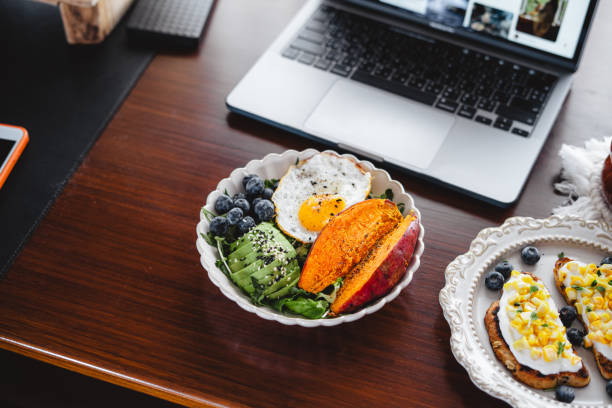 istock Healthy Breakfast Sweet Potato Fried Egg Avocado Blueberry Salad 1538688044