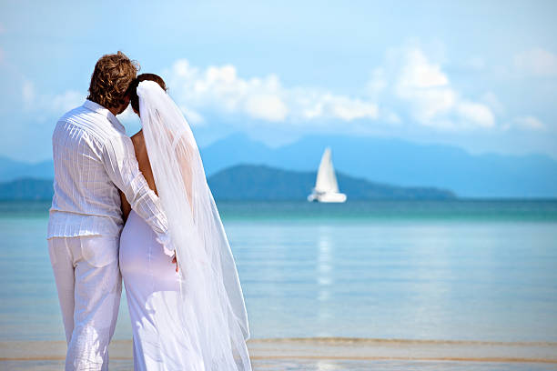 island wedding stock photo