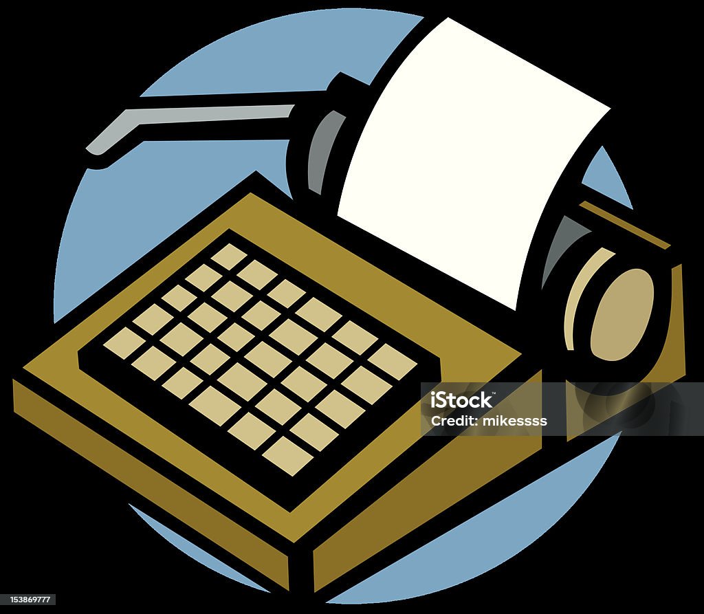 Machine à écrire - clipart vectoriel de Affaires libre de droits