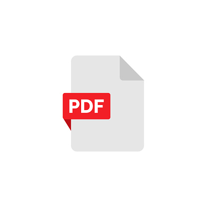 PDF file icon isolated on white background