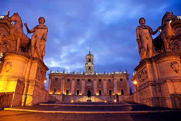 istock Equestrian Statue of Marcus Aurelius and Comune Roma Gabinetto Sindaco 153870646