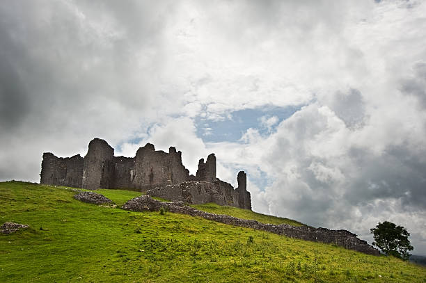 istock Ruined medieval castle landscape with dramatic sky 153871153