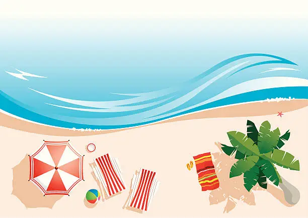 Vector illustration of beach