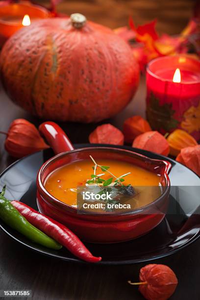 Zuppa Di Zucca - Fotografie stock e altre immagini di Alimentazione sana - Alimentazione sana, Ambientazione, Antipasto