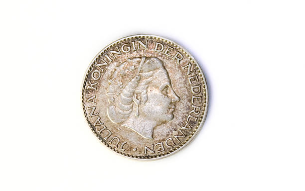 istock Netherlands 1956 Juliana Silver Gulden Coin - Obverse Side 153873541