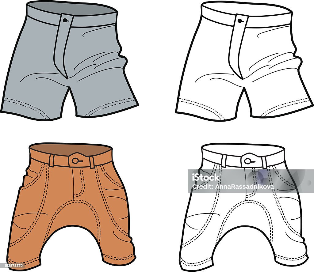 shorts für Herren - Lizenzfrei Baumwolle Vektorgrafik