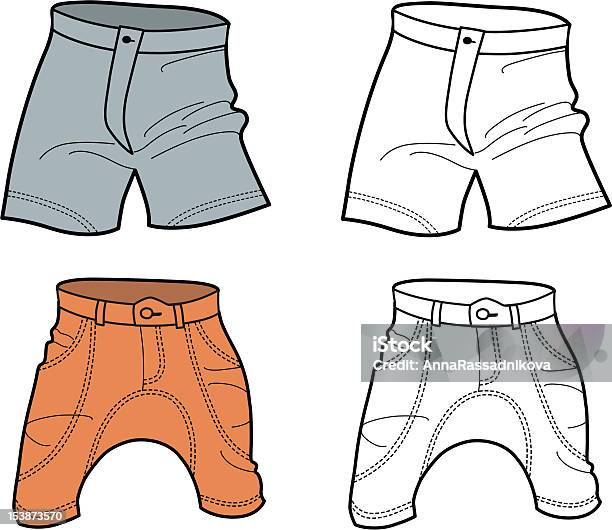 Shorts Für Herren Stock Vektor Art und mehr Bilder von Baumwolle - Baumwolle, Erwachsene Person, Gemütlich