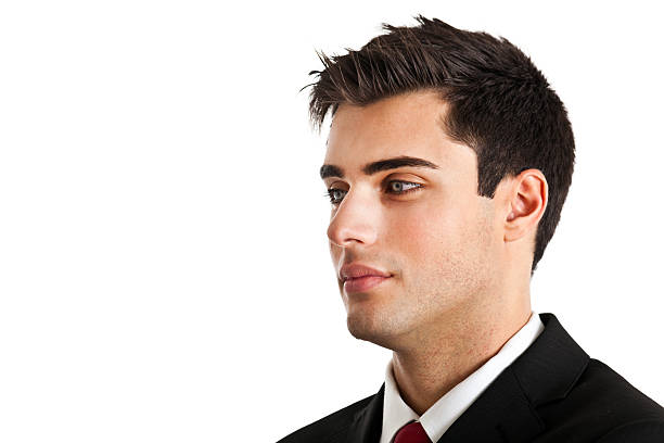 istock Young confident businessman isolated on white 153873653