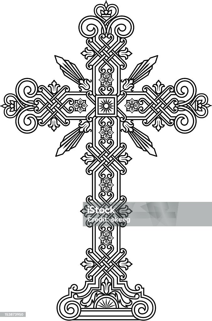 Cruce - arte vectorial de Cruz - Objeto religioso libre de derechos