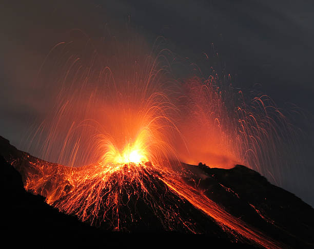 istock Strombolian Eruption Volcano Stromboli 153874100