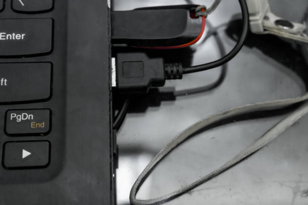 istock A usb plugged into a laptop do desk. 1538750577