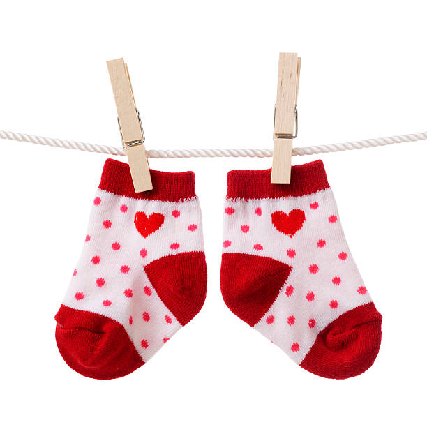 istock Hanging baby socks 153876025