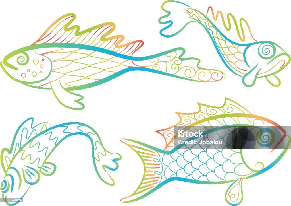 Lustiger Fische - Lizenzfrei Blau Vektorgrafik