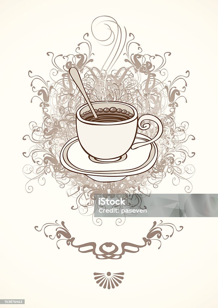 Caffè con vortici - arte vettoriale royalty-free di Arredamento
