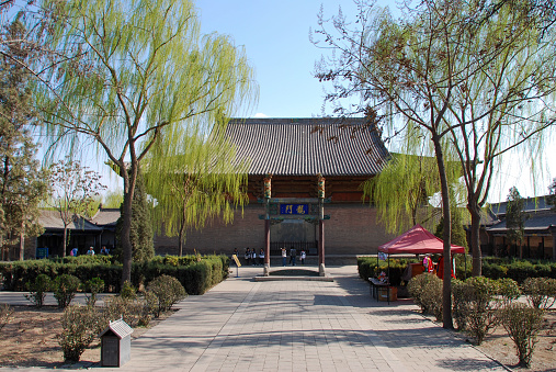 Cozy-looking  An-Guk Temple in the mount Jeok-Sang(red skirt) in MuJoo, JeonBuk